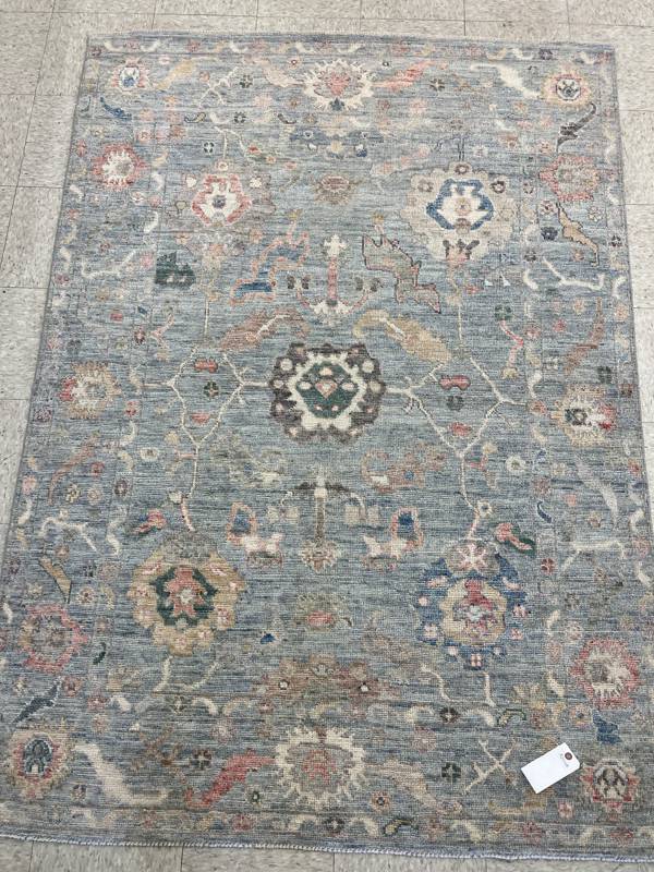 Rug Design: Oushak Pakistan Rug#: 3362 Rug Size: 4.10 ft x6.10 ft Rug Design: Oushak Pakistan Rug#: 3362 Rug Size: 4.10 ft x6.10 ft