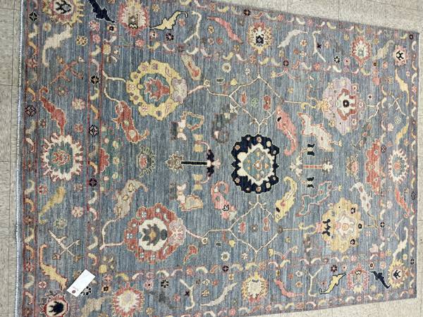 Rug Design: Oushak Pakistan Rug#: 3368 Rug Size: 5 ft x6.9 ft Rug Design: Oushak Pakistan Rug#: 3368 Rug Size: 5 ft x6.9 ft
