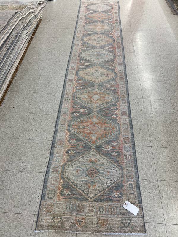 Rug Design: Oushak Pakistan Rug#: 3377 Rug Size: 2.6 ft x 13.7 ft Rug Design: Oushak Pakistan Rug#: 3377 Rug Size: 2.6 ft x 13.7 ft