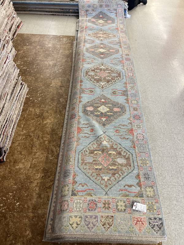 Rug Design: Oushak Pakistan Rug#: 3382 Rug Size: 2.10 ft x14.2 ft Rug Design: Oushak Pakistan Rug#: 3382 Rug Size: 2.10 ft x14.2 ft