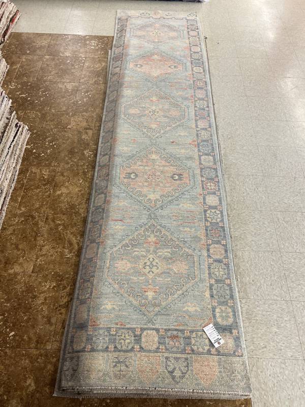 Rug Design: Oushak Pakistan Rug#: 4055 Rug Size: 3.1 ft x12.5 ft Rug Design: Oushak Pakistan Rug#: 4055 Rug Size: 3.1 ft x12.5 ft
