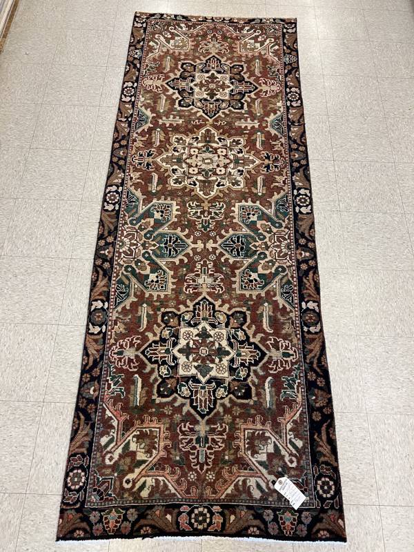 Rug Design: Heriz Persian Rug#: 5076 Rug Size: 3.4 ft x9 ft Rug Design: Heriz Persian Rug#: 5076 Rug Size: 3.4 ft x9 ft