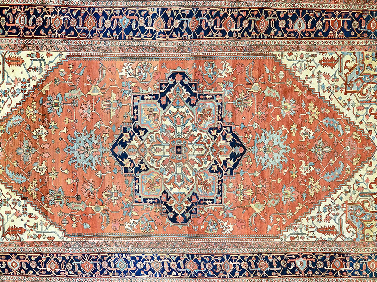 Antique Heriz Persian rug